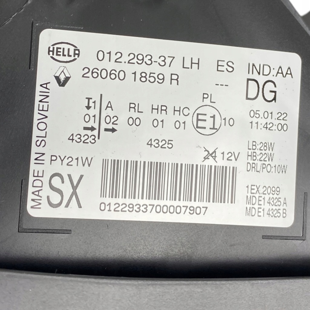 фото №16, Лампа левый перед renault scenic iv black edition