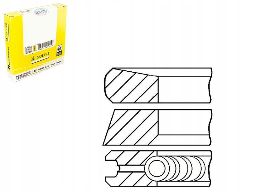 фото №1, 84 std 2.5-2-2 набор колец поршня nissan primastar qashqai i