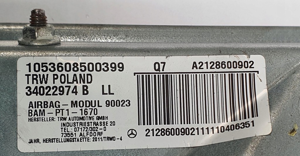 фото №4, Подушка подушка безпеки колінна mercedes cls w218