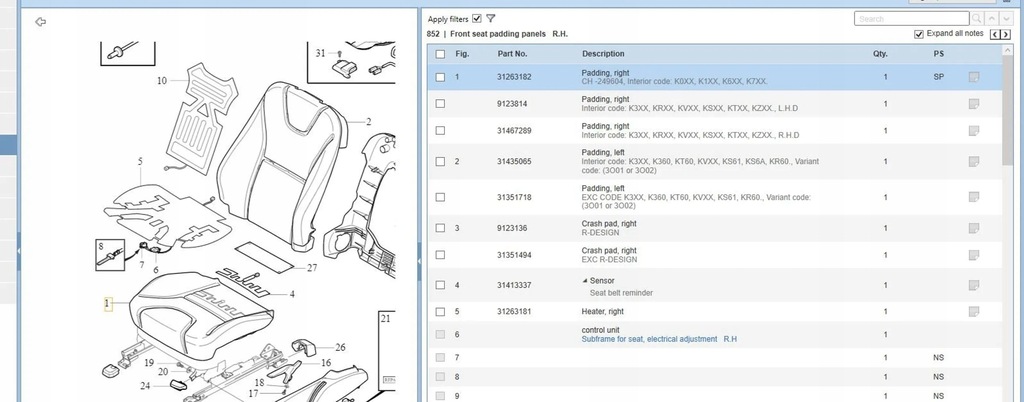 фото №9, Volvo v60 2015 po права сидіння, сидіння
