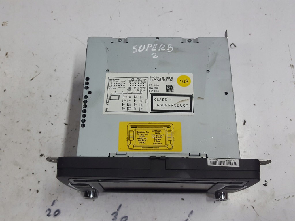 фото №2, Skoda superb 2 ii 08r- радио cd радиопроигрыватель 3t0035156b