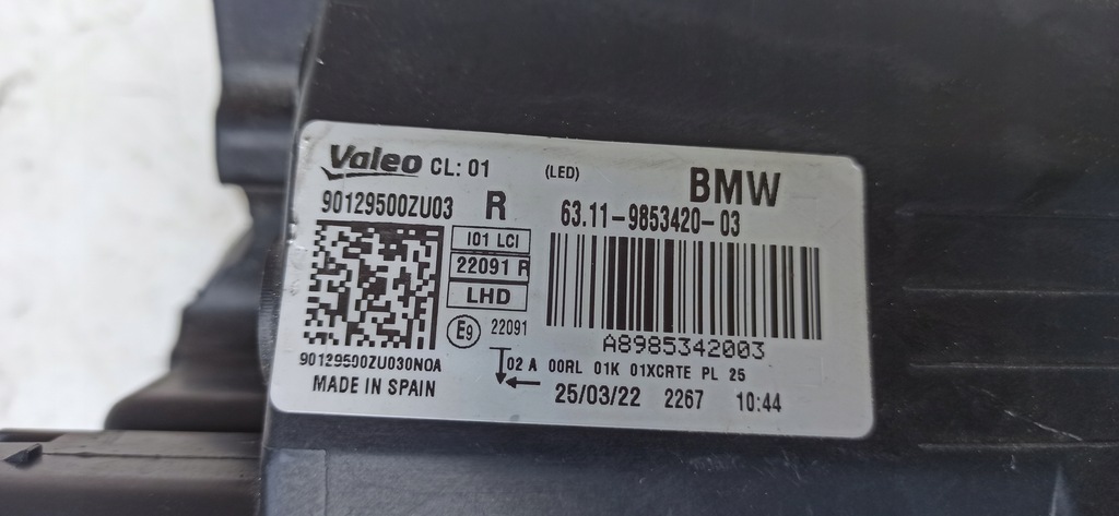 фото №13, Bmw i3 lift лампа правий перед full led адаптивний led 9853420 europa