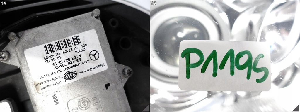 фото №12, Mercedes cls c219 w219 04-10 лампа ксенон поворотный правая перед eu +2xmoduł