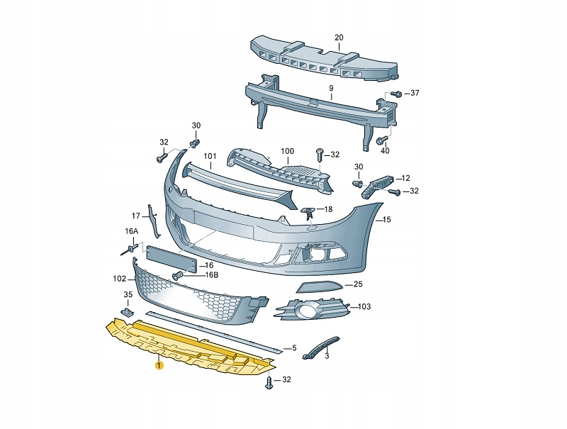 фото №2, Спойлер бампера накладка vw scirocco r r20