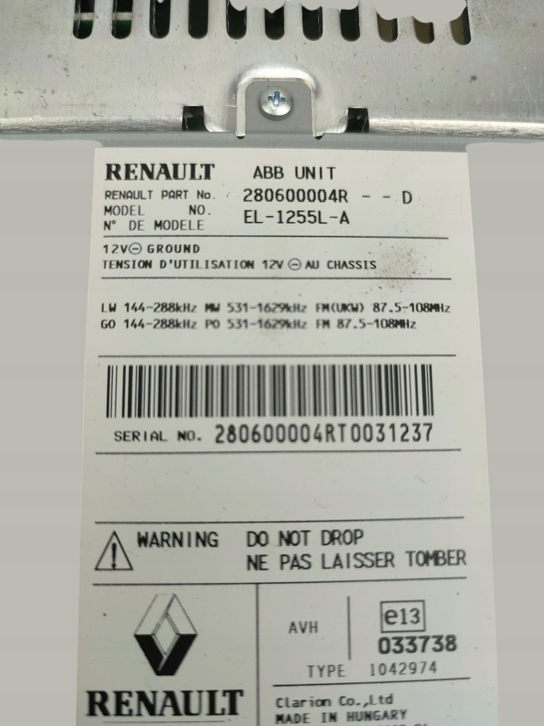 фото №2, Модуль тюнер радио навигации renault laguna iii 280600004r