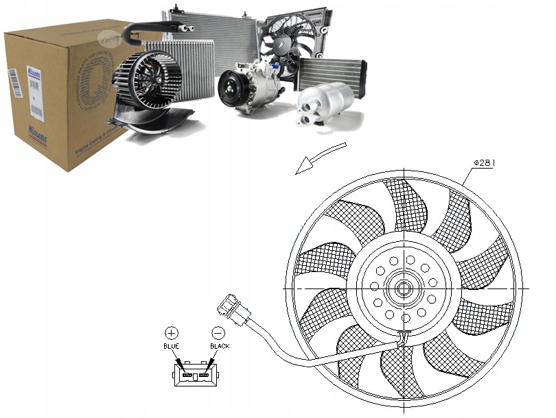 фото №1, Nissens 85618 вентилятор, охлаждение двигателя