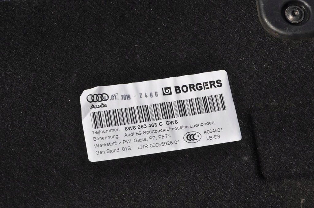 фото №6, Мат do багажника audi a5 sportback 2019 8w8863463c