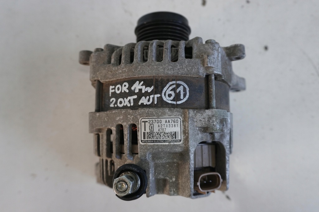 фото №1, Subaru forester iv sj 2.0xt генератор 23700aa760