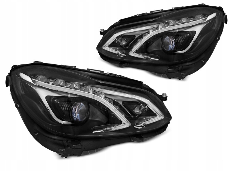 Купить Фары mercedes w212 13-16 черный full led рестайлинг  drl