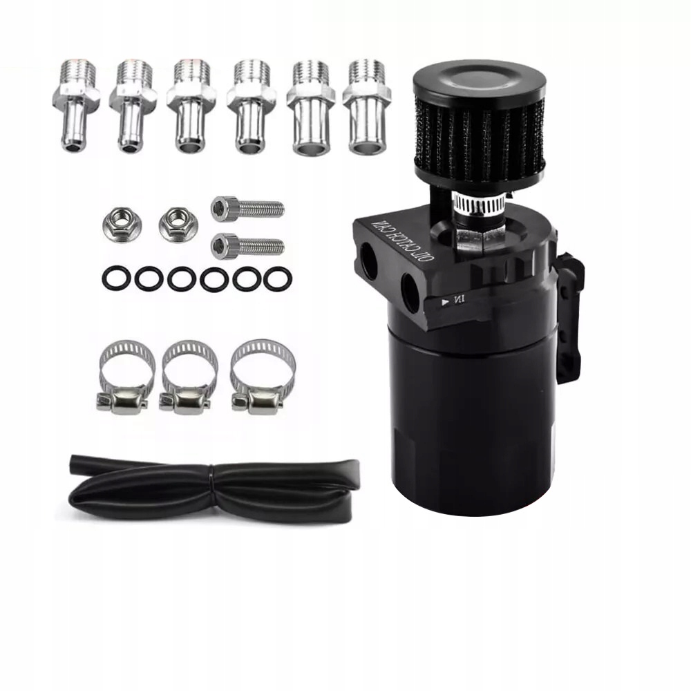 Бак расширительный масла 300ml с фильтром, сепаратор масла к автомобиля 11/13/15mm - чёрный с Разборки