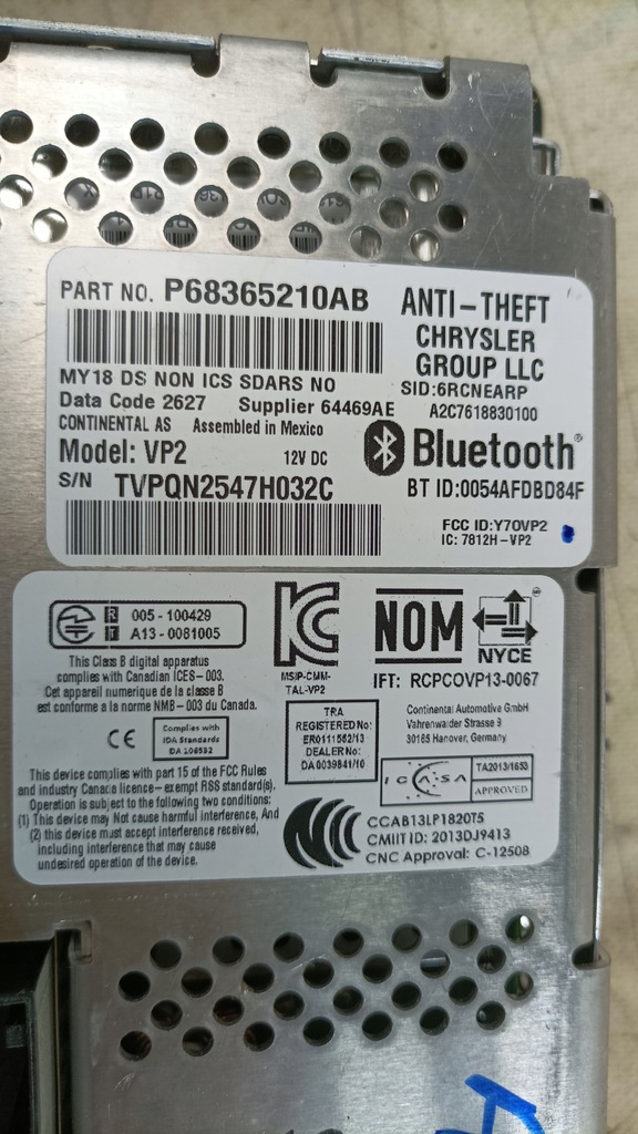 фото №9, Dodge ram 09- дисплей радіо usa p68365210ab