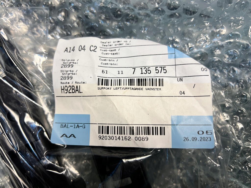 фото №8, Bmw e65 lift кронштейн кронштейн напрямна бампера лівий oem 51117135575