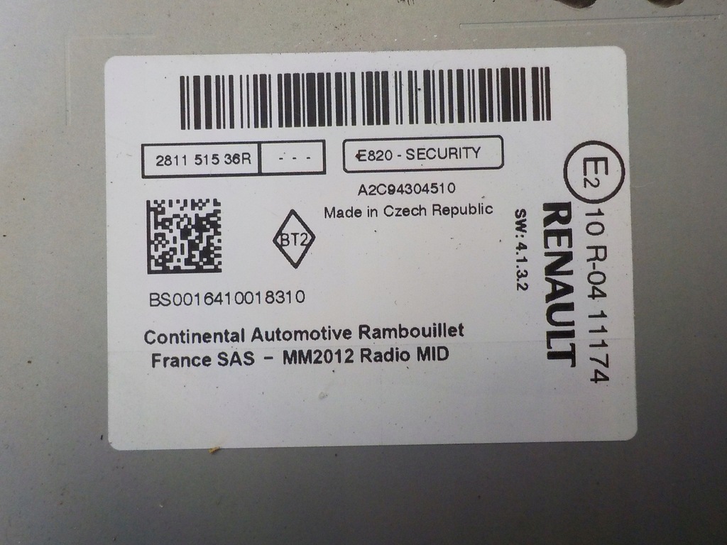 фото №2, Радіо навігація clio iv 16r. 281151536r