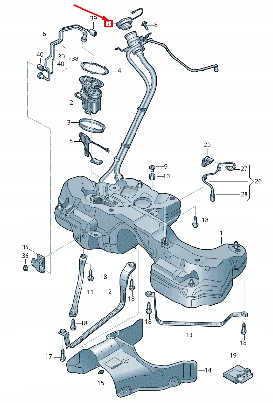 фото №8, Audi rs4 b9 крышка бака топлива 8w0201550b oem