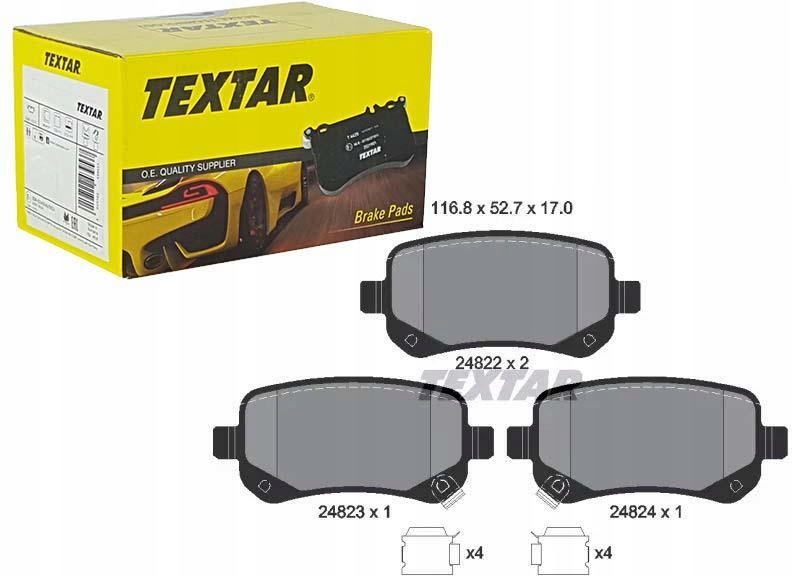 фото №15, Textar 2482201 набор тормозных колодок тормозных, тормоза дисковые