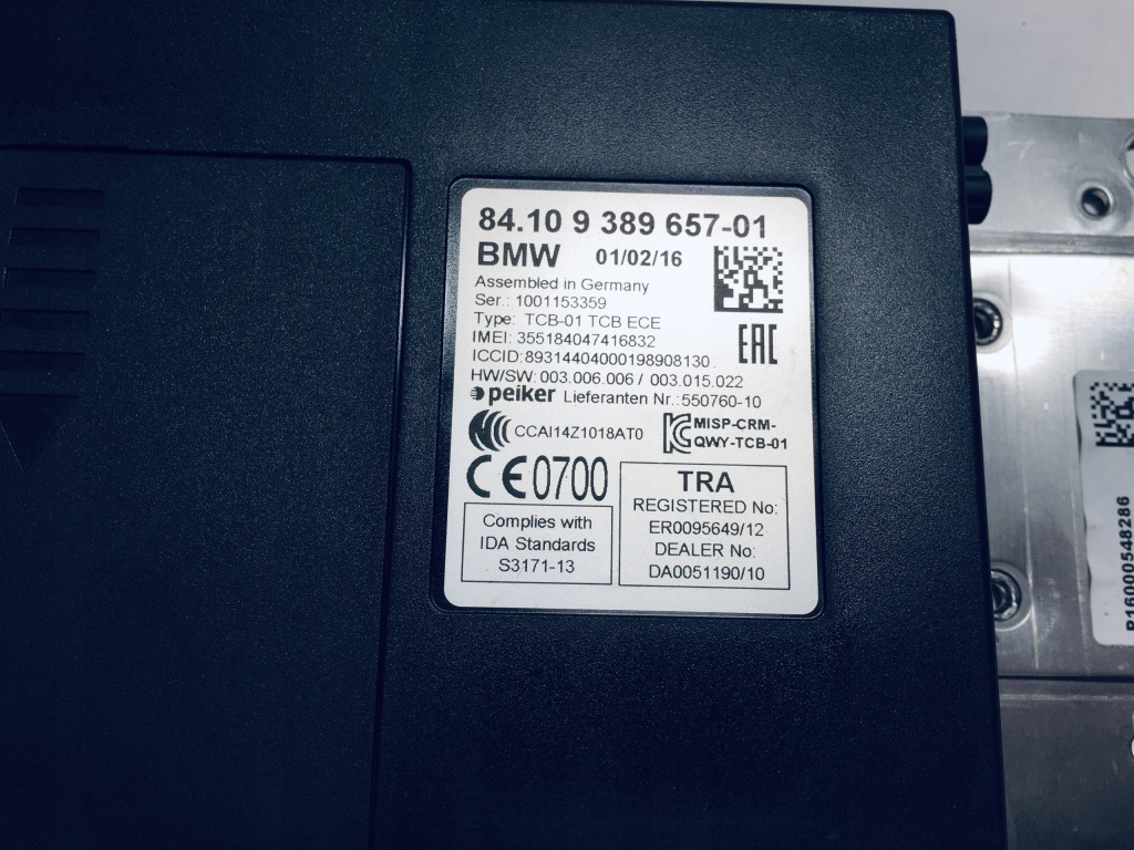 фото №2, Модуль блок керування telematic bmw 2 f22 2.0 d 9389657