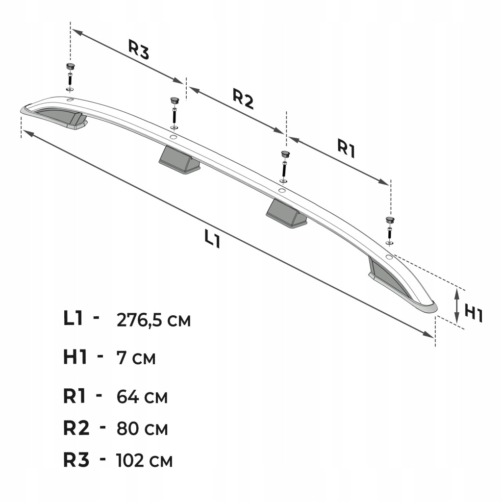 фото №8, Рейлинги кровельные чёрные vw volkswagen transporter t6.1 2019-2022 long длинный