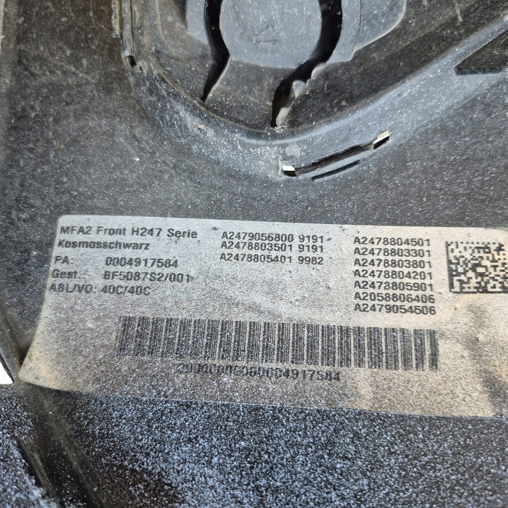 фото №11, Mercedes gla ii 2 h247 19-23 бампер перед передний pdc