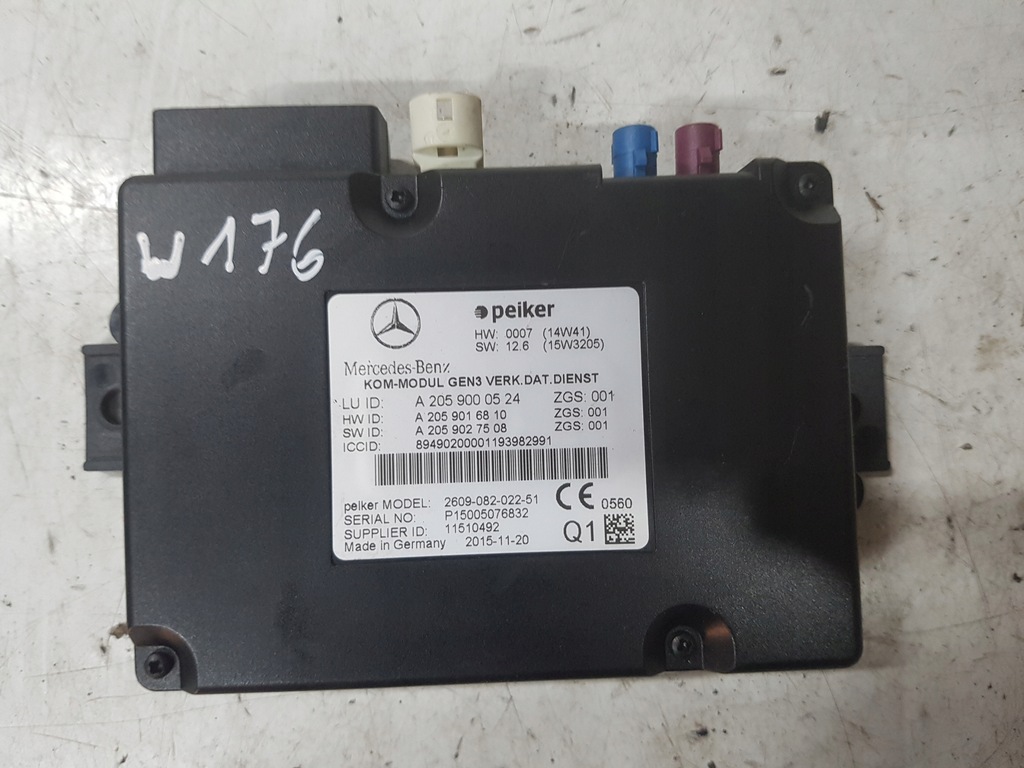 фото №1, Mercedes a klasa w176 lift модуль блок керування pdc