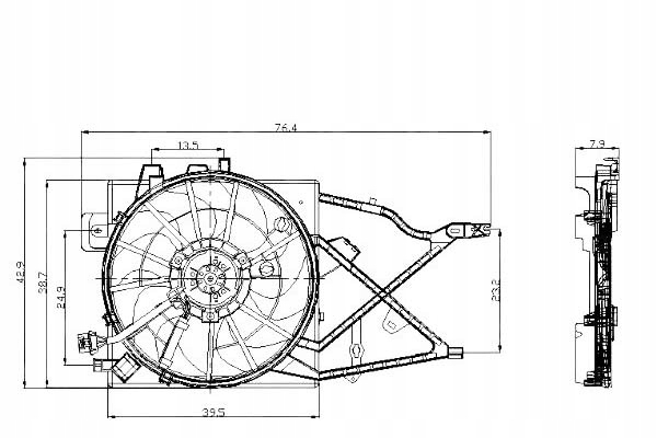 фото №2, Nrf 47014 вентилятор, охлаждение двигателя