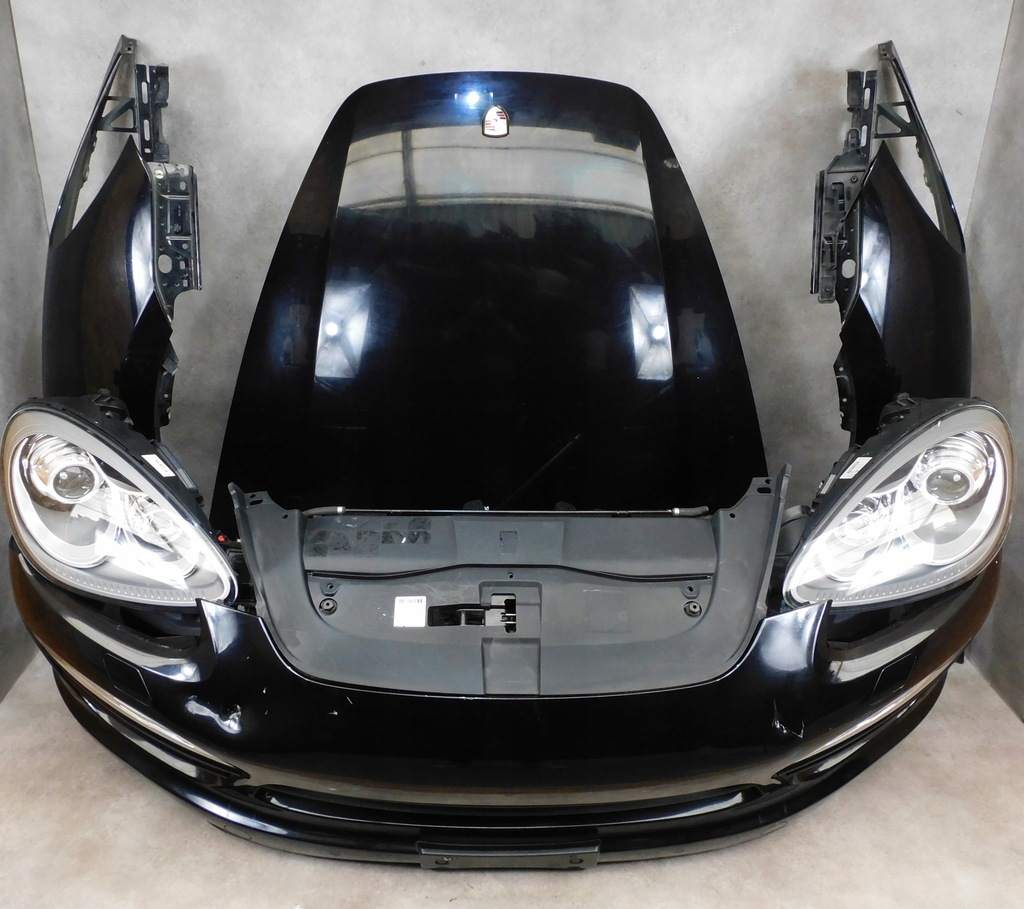 фото №5, Porsche cayenne 7p kompletny перед капот лампы бампер pas чёрный