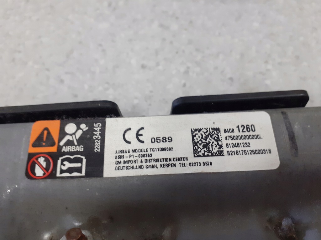 фото №5, Camaro 2016-20 панель приладів консоль подушка водія ремені натягувачі оригінал