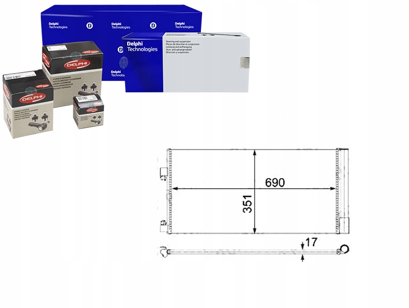 фото №1, Delphi tsp0225638 конденсатор, кондиционер