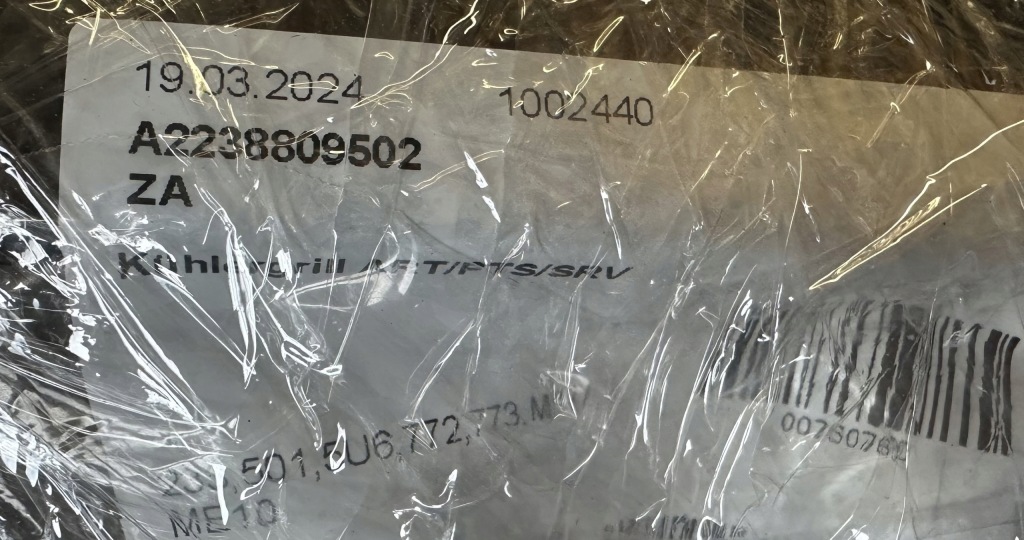 фото №16, Mercedes решётка радиатора решётка радиатора a2238809502 s klasa 223 w223 s63 63 e-performance amg