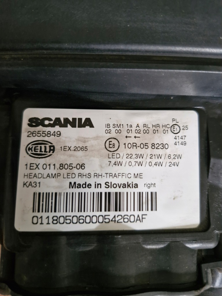 Scania r s фара фара full led правий вживаний Доставка