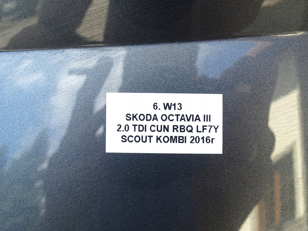 фото №14, Бампер задняя задний pdc lf7y skoda octavia iii 5e kombi scout 12-17r