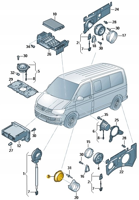 фото №9, Vw transporter t6 динамик дверь 7e0035453d