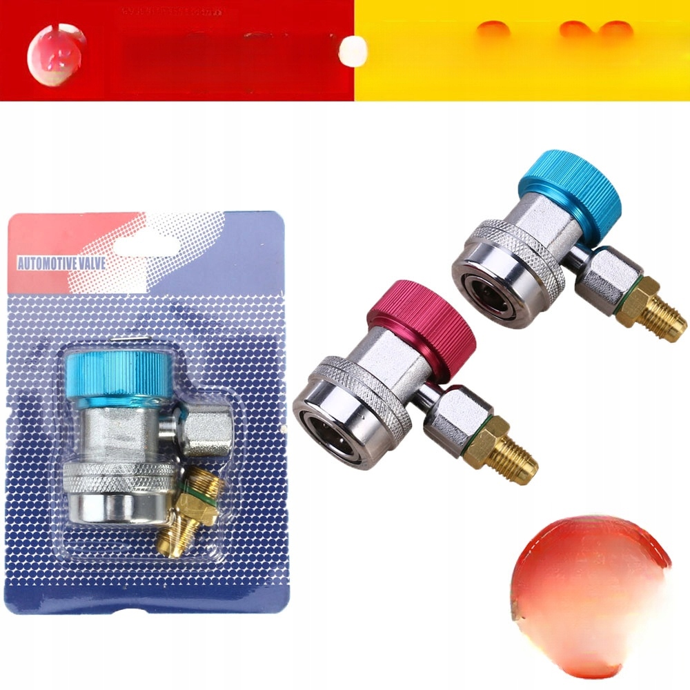 фото №11, Адаптер r134a переключатель do кондиционера автомобильный 2szt niebieski czerw