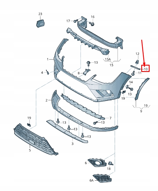 фото №2, Seat arona kj передняя часть left бампер guide профиль 6f9807183