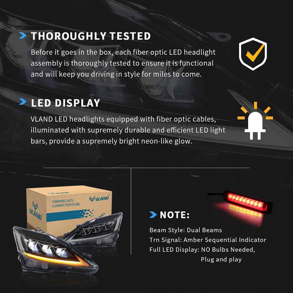 фото №14, Набір лампа перед задня led lexus is 250 350 isf 06-14