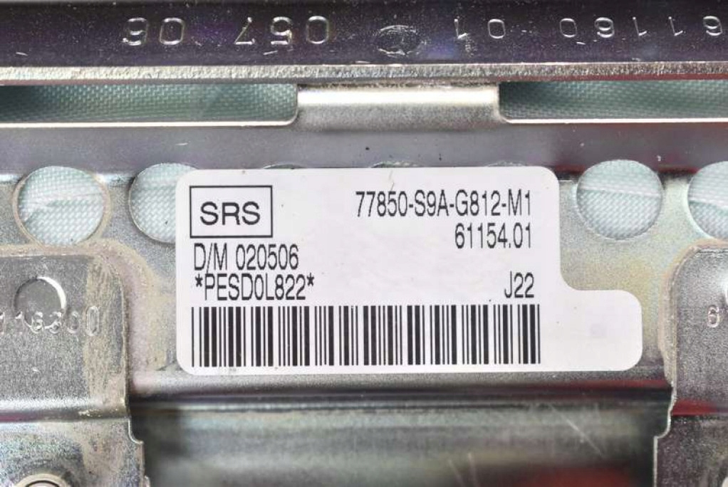 фото №8, Подушка безпеки подушка повітряна пасажира eu 77850-s9a-g812-m honda crv ii 04-06