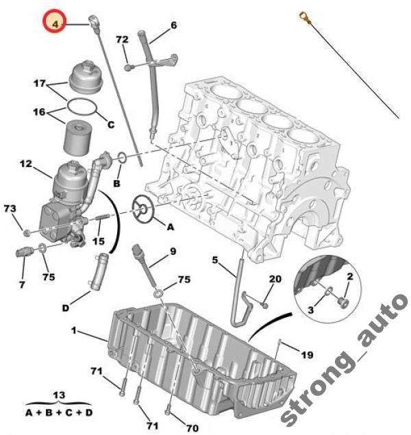 фото №2, Щуп оливи citroen 2.0 hdi 140km c4 c5 c8 jumpy