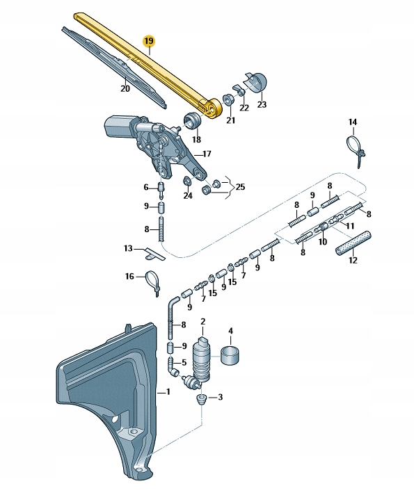фото №4, Важіль двірники задній audi q7 aso оригінал