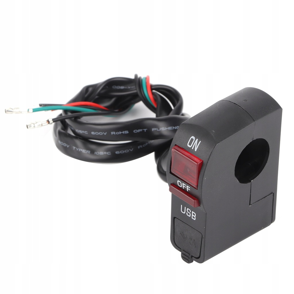 фото №7, Кнопка вмикання i wyłączania фари motocyklowych 5v 2a з зарядний пристрій