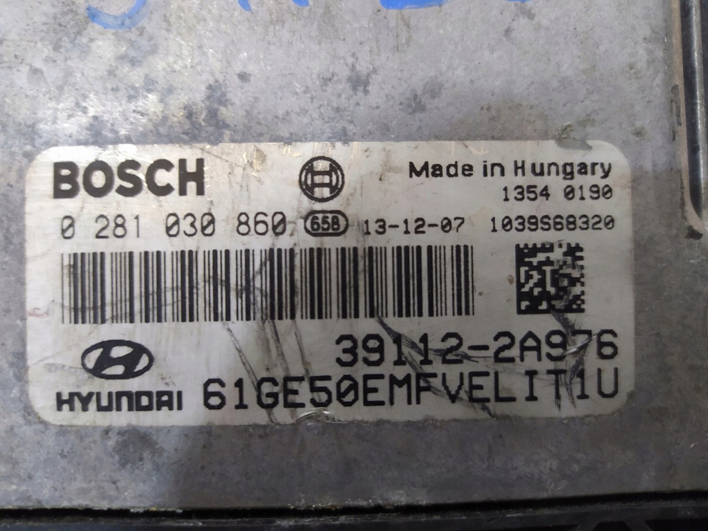 фото №5, Hyundai i30 1.6 crdi блок керування двигуна 0281030860