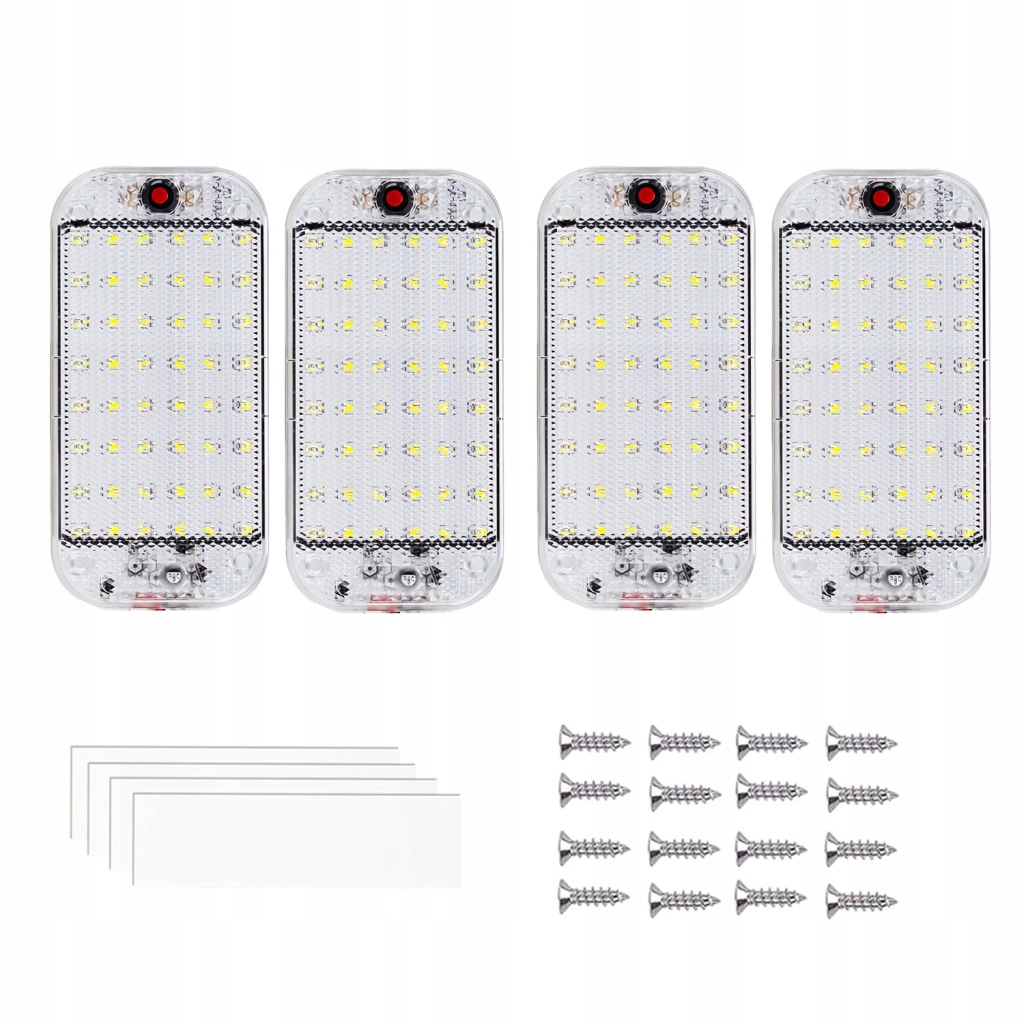 фото №11, Лампа потолочная 48led 12v лампа освещение do rv kamperów прицепа 4szt