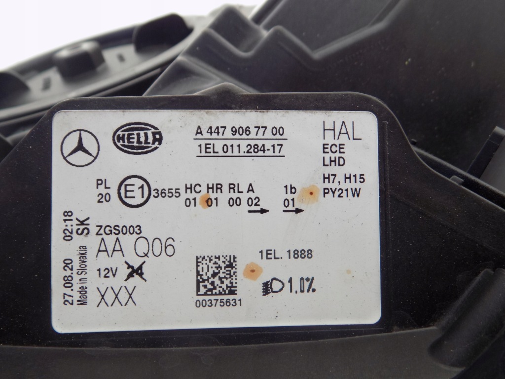 фото №8, Лампа левый перед mercedes vito w447 a4479067700