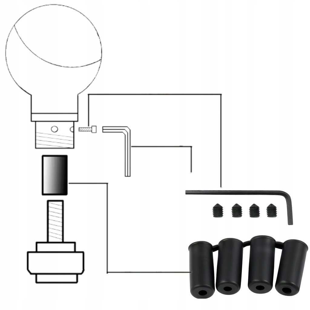 фото №14, Ручка перемикання передач універсальна важіль do перемикання 6 передач ступенева шкіра