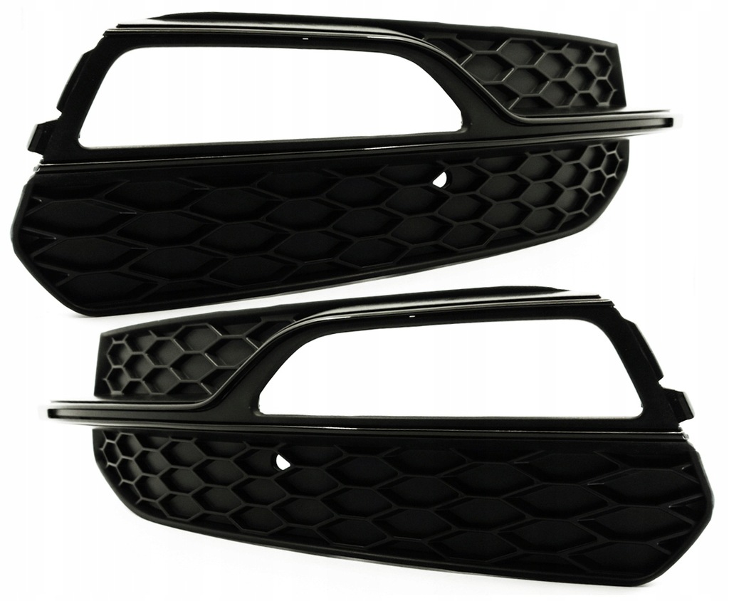 фото №13, Решітка решітка радіатора pod протитуманна фара audi a3 8v s3 13-17 p+l plaster стільники чорний