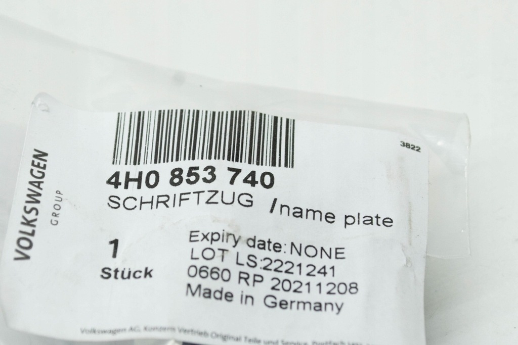 фото №7, Audi a8 d4 передній бампер емблема решітка радіатора значок 4h0853740a оригінальний