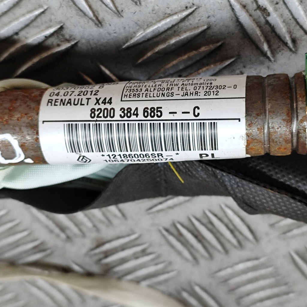 фото №8, Renault twingo ii 2008 права сторона шторка безпеки подушка безпеки