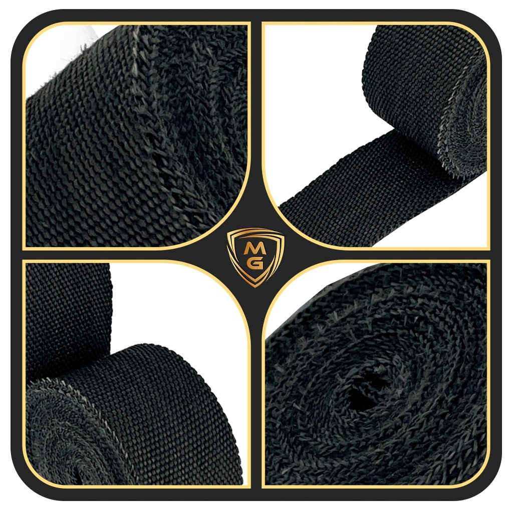 фото №5, Лента бандаж термический ceramiczno-szklany 5mx5cm + 5 хомут ball-lok чёрный