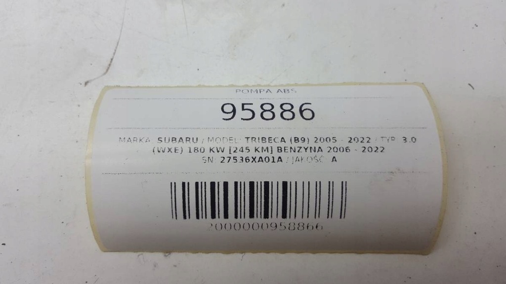 фото №8, Насос abs subaru tribeca b9 2007 27536xa01a