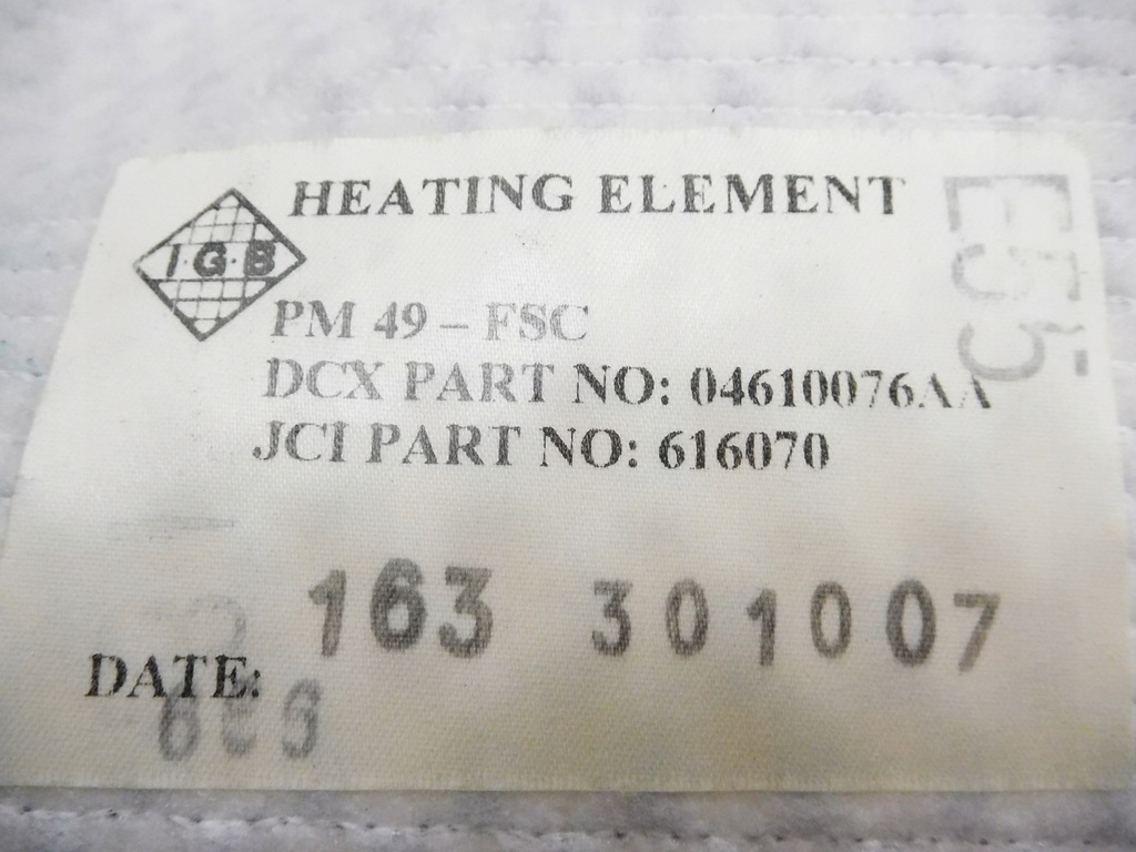 фото №8, Мат нагрівальна сидіння mopar jeep compass оригінальний номер 4610076aa