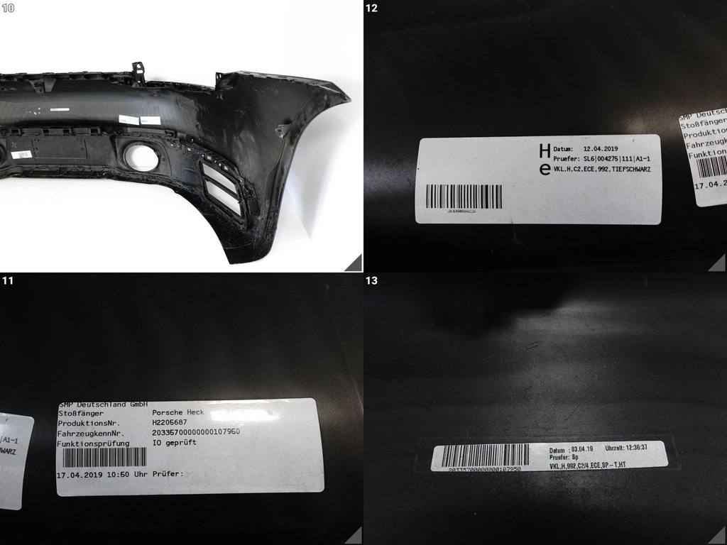 фото №11, Porsche 911 992 carrera sport 19- бампер + спойлер диффузор задняя + направляющие