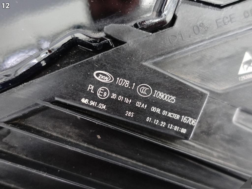 фото №13, Audi q8 sq8 4m8 18-22 лампа фара full led права перед europa + модуль